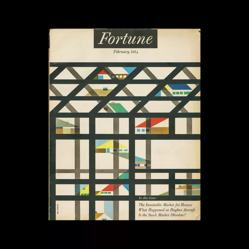 Fortune magazine, Vol. 49, No. 2, 1954. Cover design by Erik Nitsche