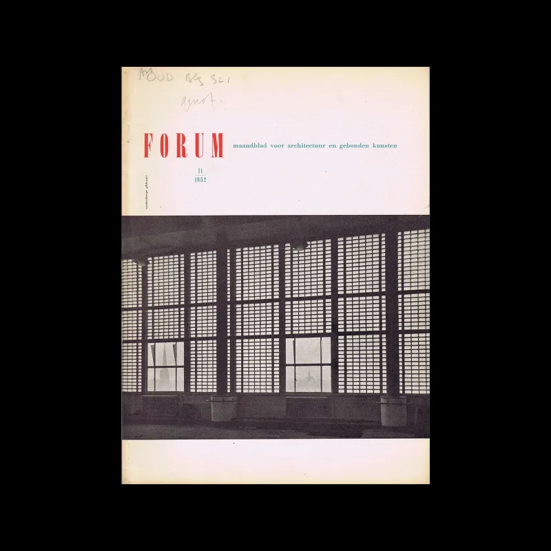 Forum, Vol 07. No. 11, 1952. Cover by Friedrich Vordemberge-Gildewart
