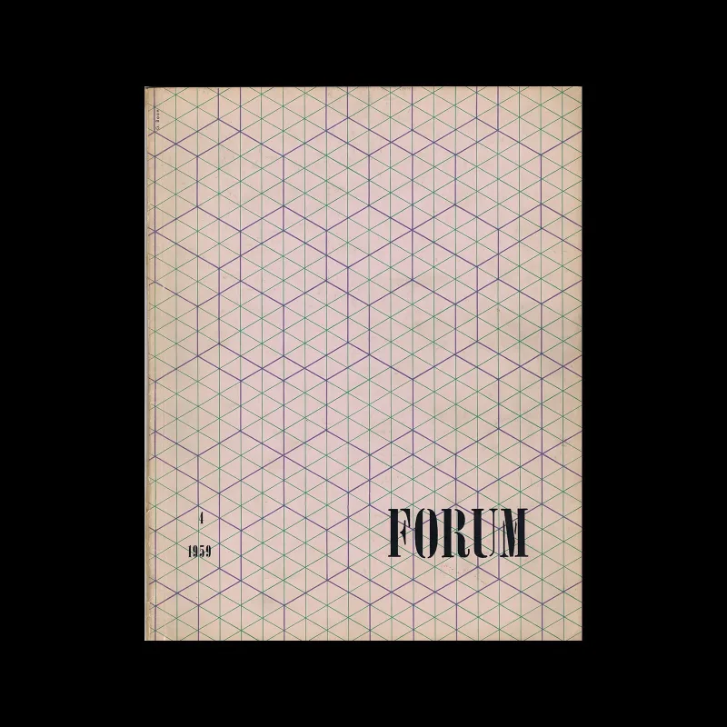 Forum, Vol 14. No. 04, 1959. Design by Gert Boon