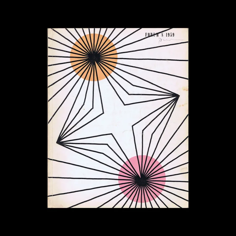 Forum, Vol 14. No. 08, 1959. Design by Jurriaan Schrofer