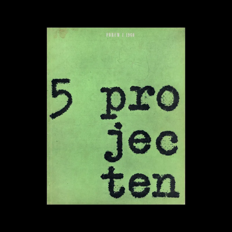 Forum, Vol 15. No. 01, 1960. Design by Jurriaan Schrofer
