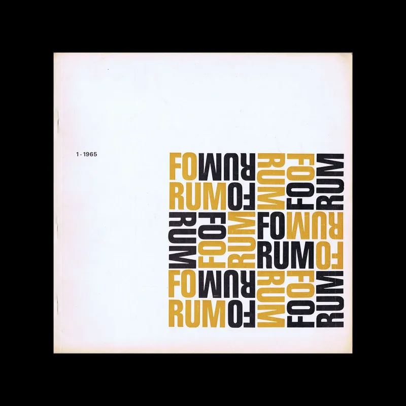 Forum, Vol 19. No. 01, 1965. Design by Kees Nieuwenhuijzen
