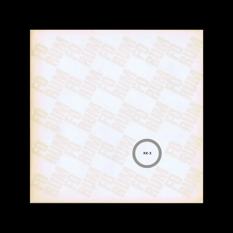 Forum, Vol 20. No. 03, 1967. Design by Kees Nieuwenhuijzen