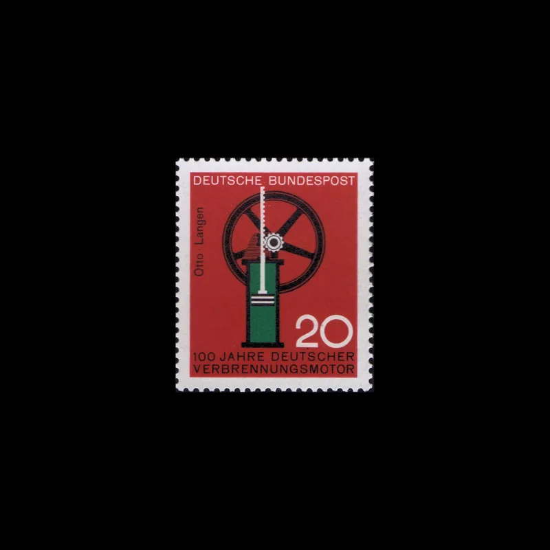 Gas Engine, German Stamp, 1964. Designed by Karl Oskar Blase