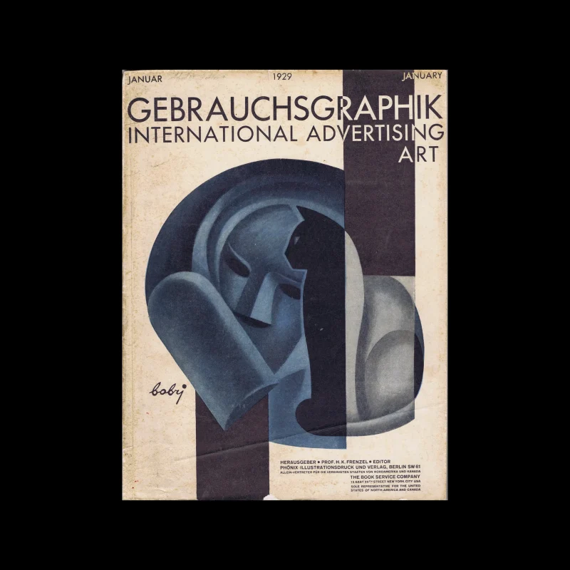 Gebrauchsgraphik, 01, 1929. Cover design by Wladimir Bobritzky