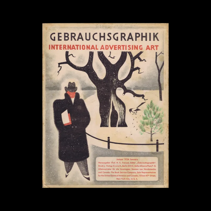 Gebrauchsgraphik, 01, 1934. Cover design by Oleg Zinger