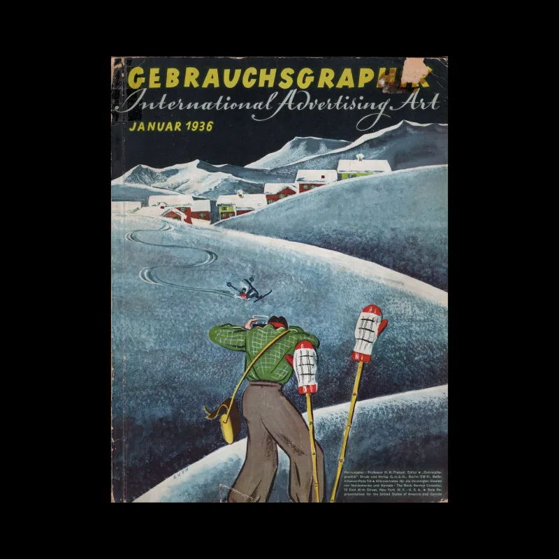 Gebrauchsgraphik, 01, 1936. Cover design by Ruth Gottlieb