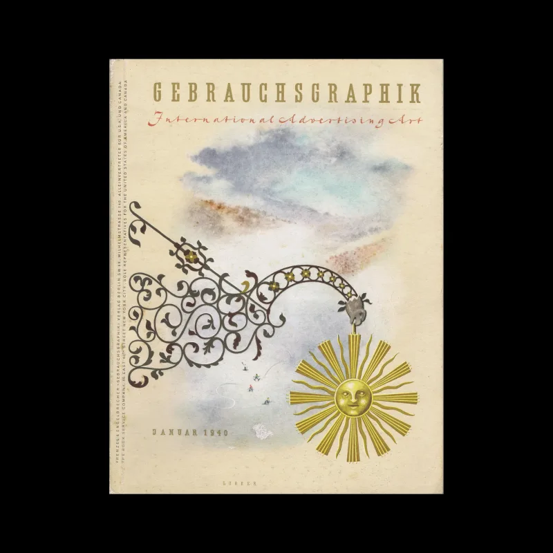 Gebrauchsgraphik, 01, 1940. Cover design by Hanns Lohrer