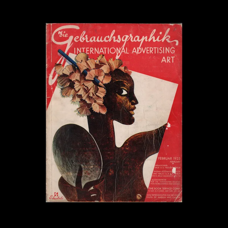 Gebrauchsgraphik, 02, 1933. Cover design by Heinz Schubel