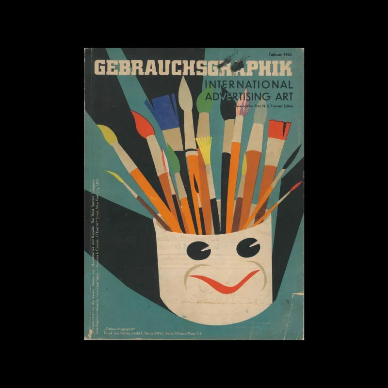 Gebrauchsgraphik, 02, 1935. Cover design by Busso Malchow