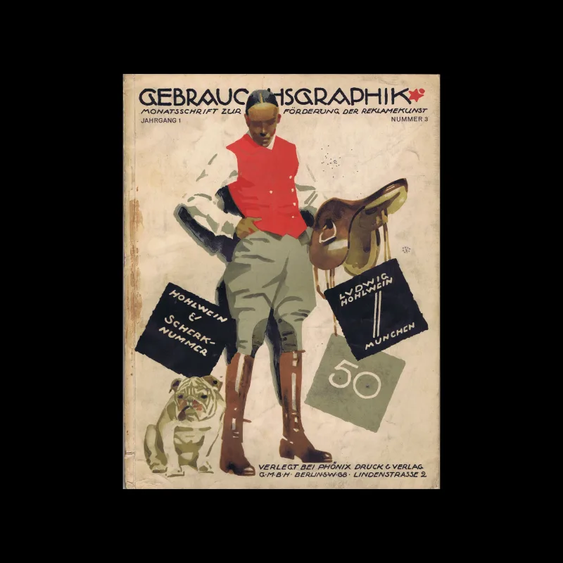 Gebrauchsgraphik, 03, 1924. Cover design by Ludwig Hohlwein