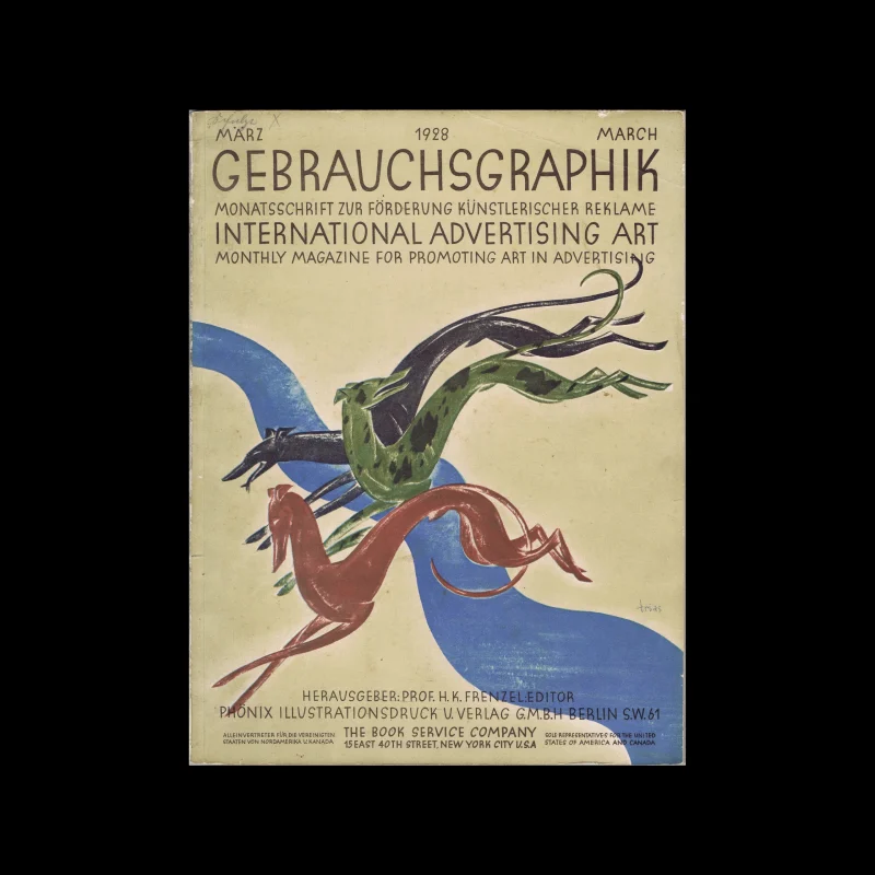 Gebrauchsgraphik, 03, 1928. Cover design by Trias (Rolf Frey)
