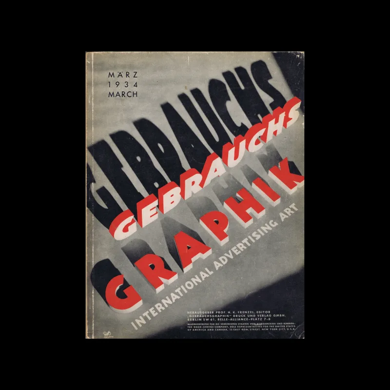 Gebrauchsgraphik, 03, 1934. Cover design by Willy Prager