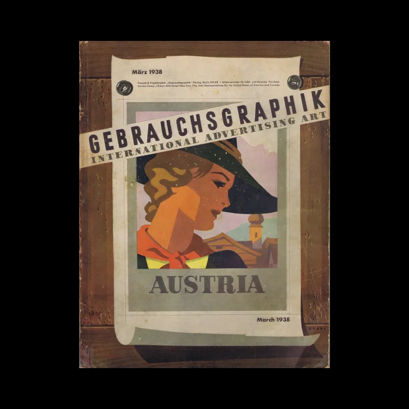 Gebrauchsgraphik, 03, 1938. Cover design by Friedrich Wobst