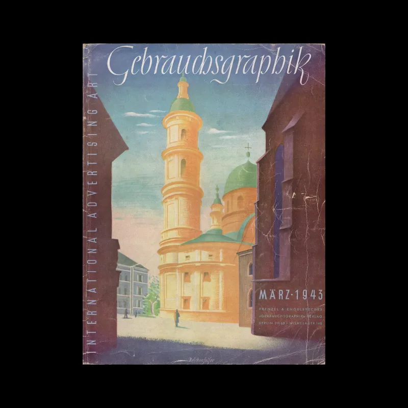 Gebrauchsgraphik, 03, 1943. Cover design by Heinz Reichenfelser