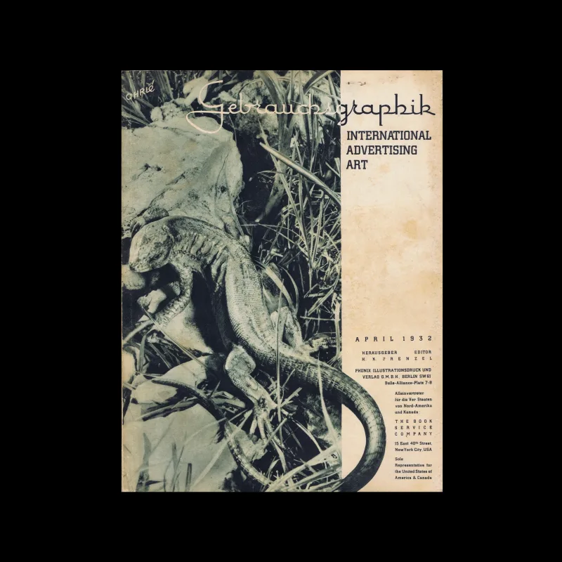 Gebrauchsgraphik, 04, 1932. Cover design by René Ahrlé