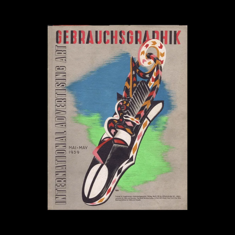 Gebrauchsgraphik, 05, 1939. Cover design by Thomaz de Mello