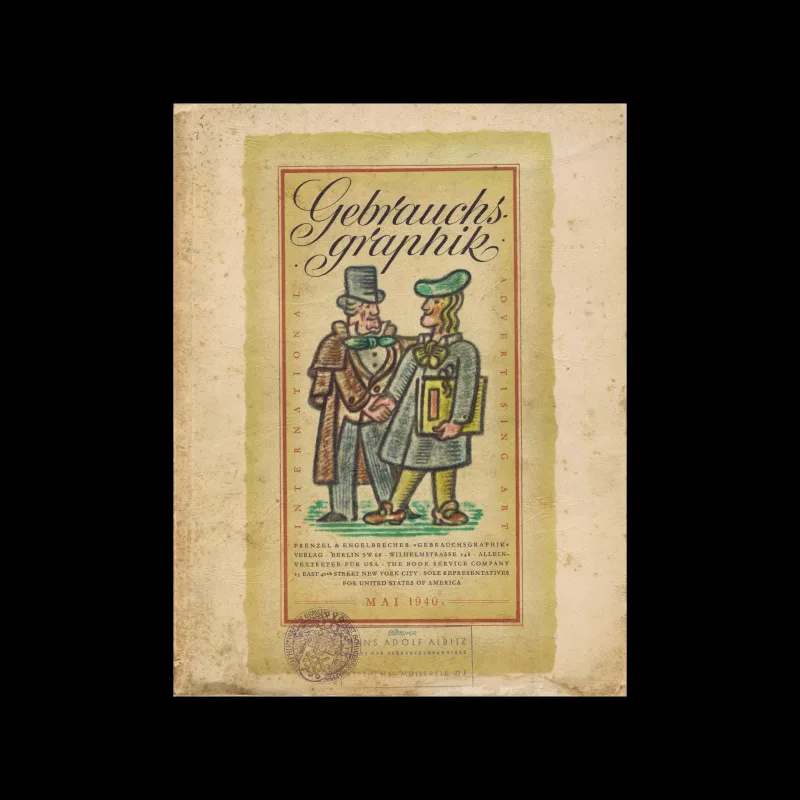 Gebrauchsgraphik, 05, 1940. Cover design by J. Heinz Böttcher