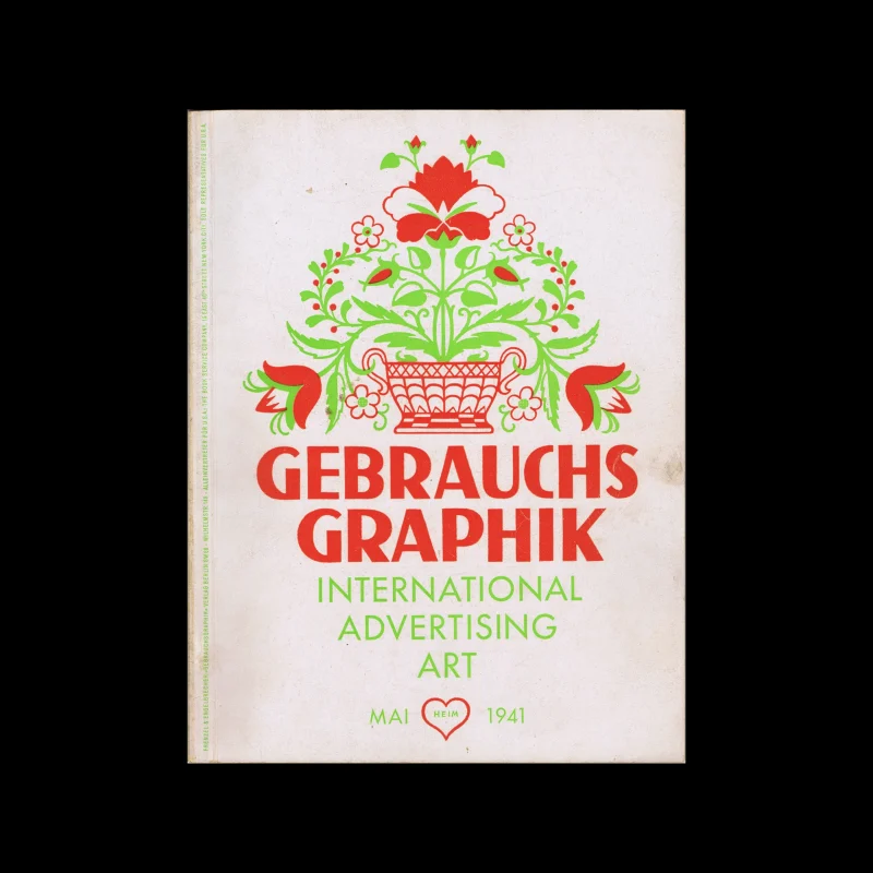Gebrauchsgraphik, 05 1941. Cover design by Albert Heim