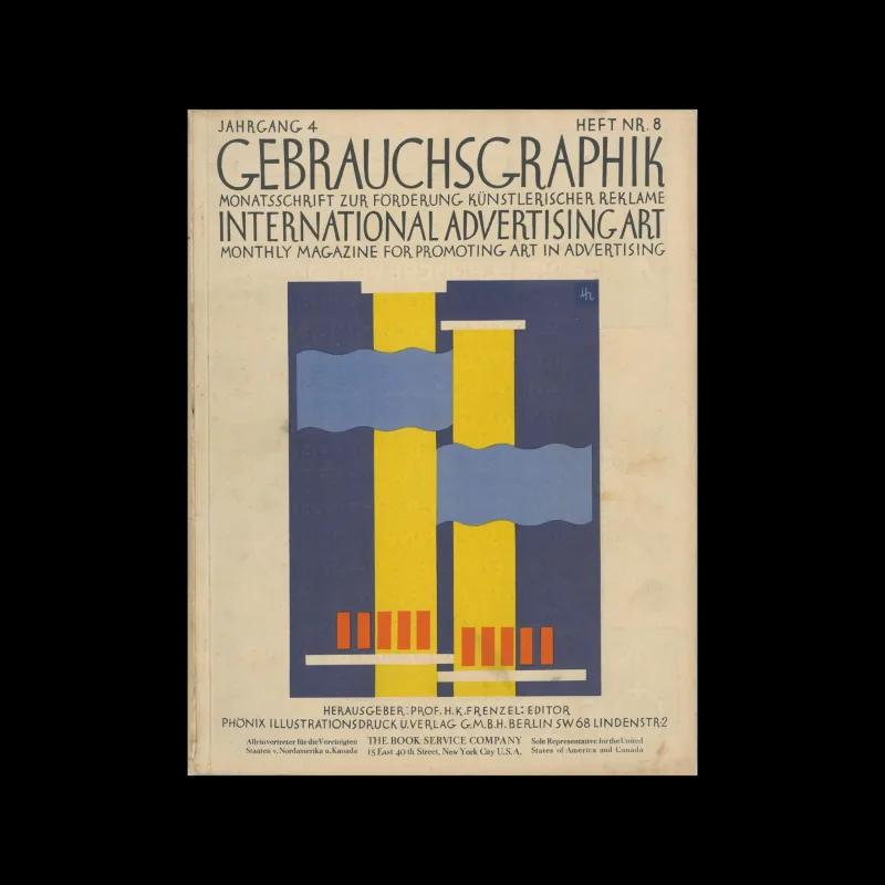 Gebrauchsgraphik, 08, 1927. Cover design by Hermelin