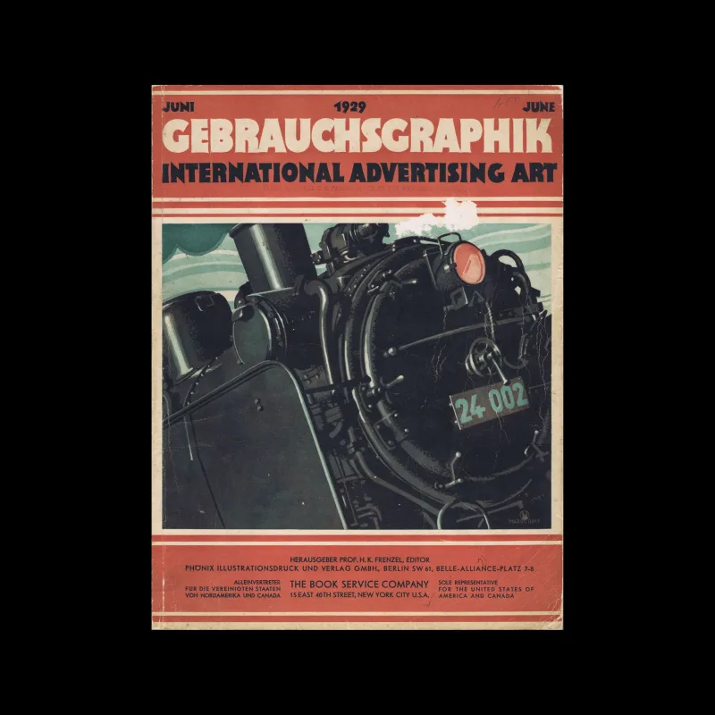 Gebrauchsgraphik, 06, 1929. Cover design by Gerhard Marggraf