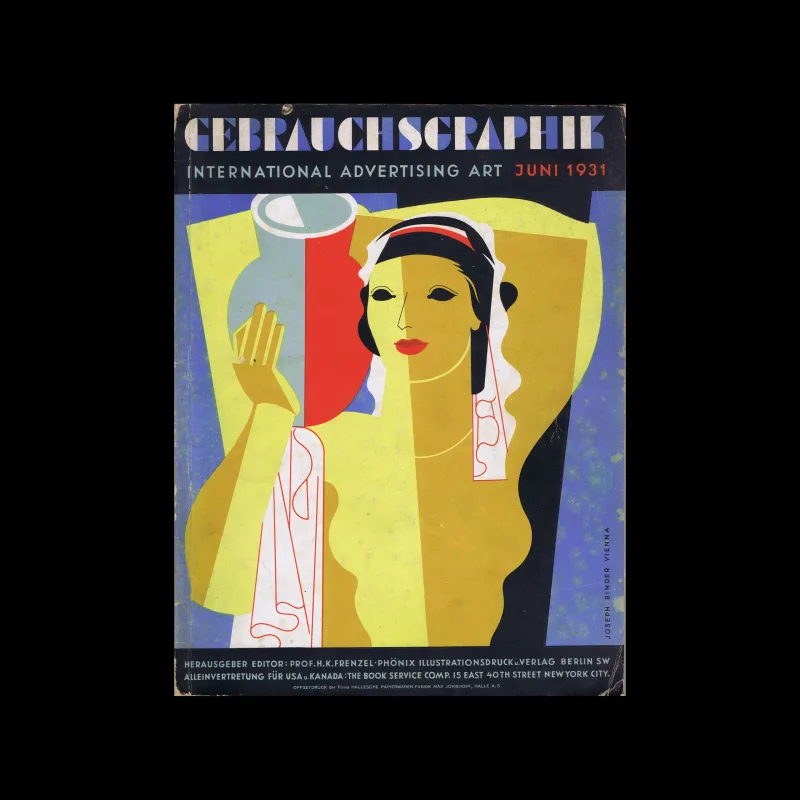 Gebrauchsgraphik, 06, 1931. Cover design by Joseph Binder