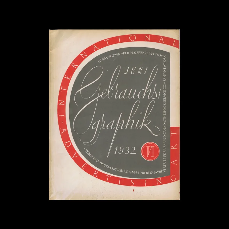 Gebrauchsgraphik, 06, 1932. Cover design by Eduard Sauer