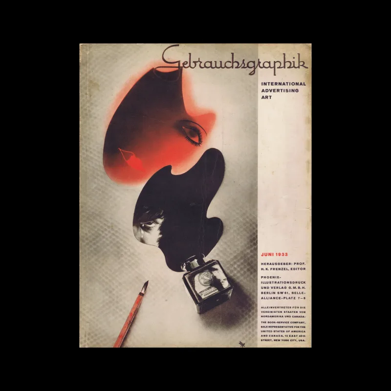 Gebrauchsgraphik, 06, 1933. Cover design by Toni Zepf