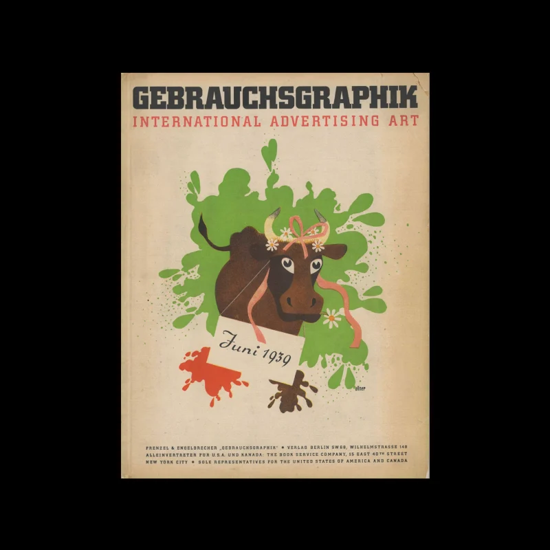 Gebrauchsgraphik, 06, 1939. Cover design by Heinz Allner
