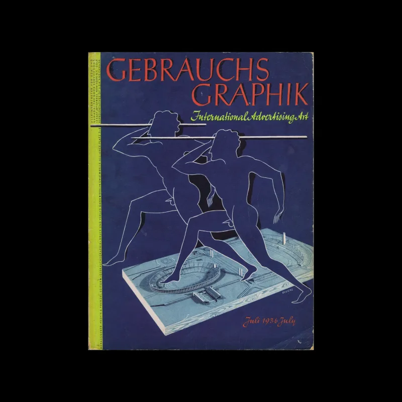 Gebrauchsgraphik, 07, 1936. Cover design by Werner Beucke