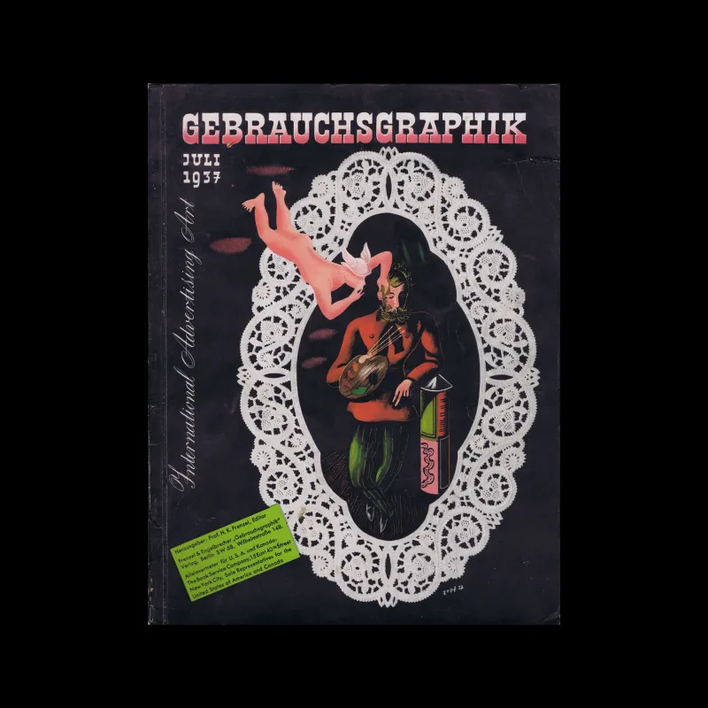 Gebrauchsgraphik, 07, 1937. Cover design by Toni Zepf