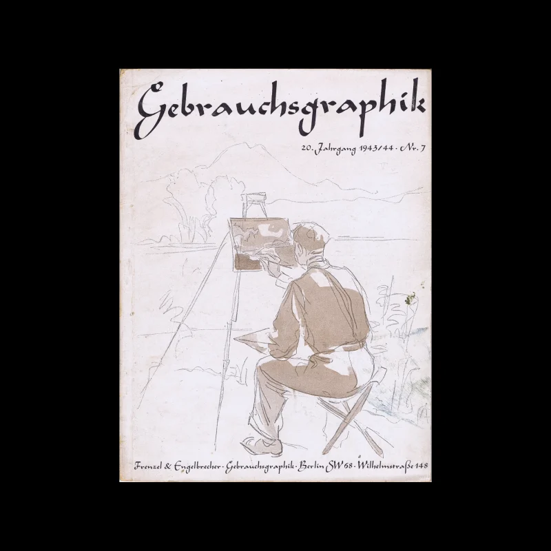 Gebrauchsgraphik, 07, 1943/44. Cover design by Heinrich Jost
