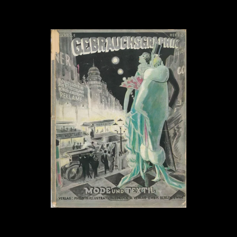 Gebrauchsgraphik, 08, 1924. Cover design by Ernst Kreuscher