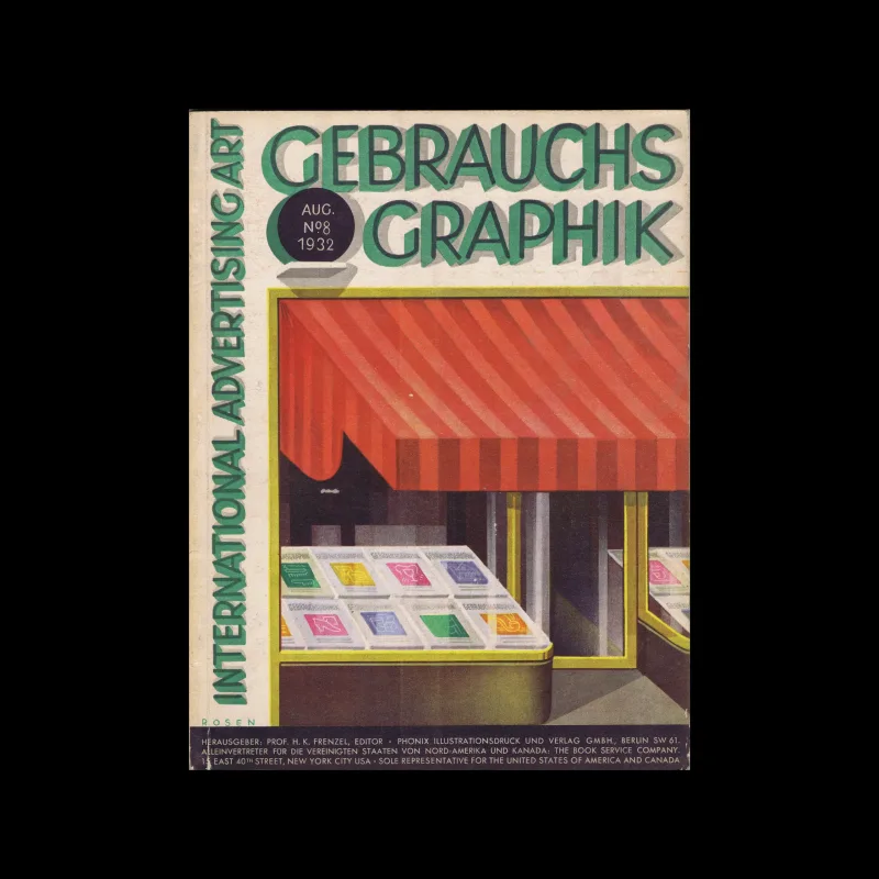Gebrauchsgraphik, 08, 1932. Cover design by Fritz Rosen
