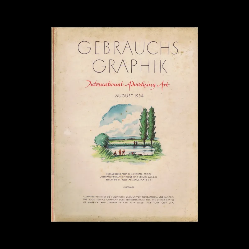 Gebrauchsgraphik, 08, 1934. Cover design by Siegfried Kortemeier
