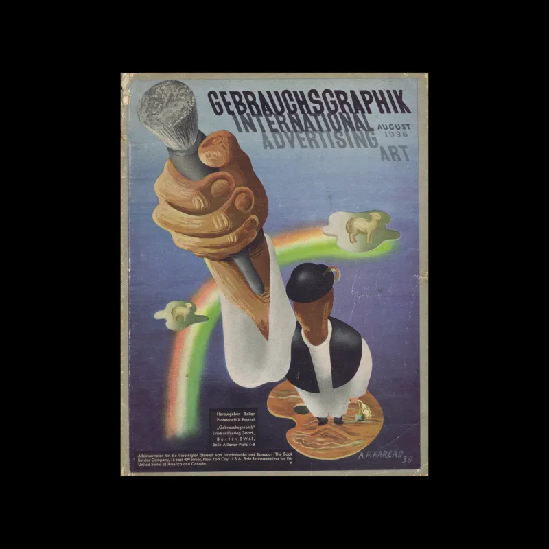 Gebrauchsgraphik, 08, 1936. Cover design by Andre F. Farcas