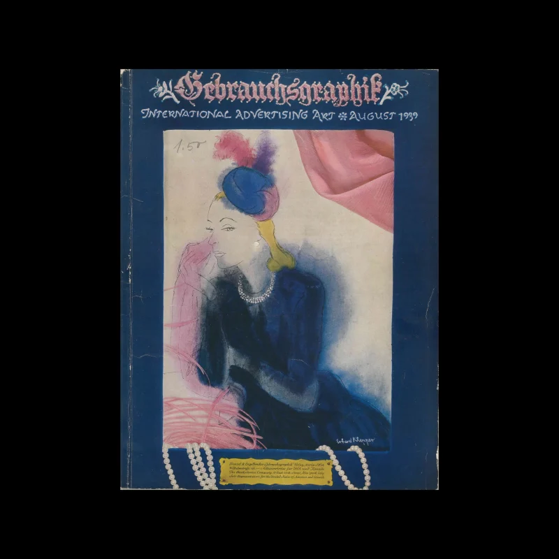 Gebrauchsgraphik, 08, 1939. Cover design by Ehrhard Klepper