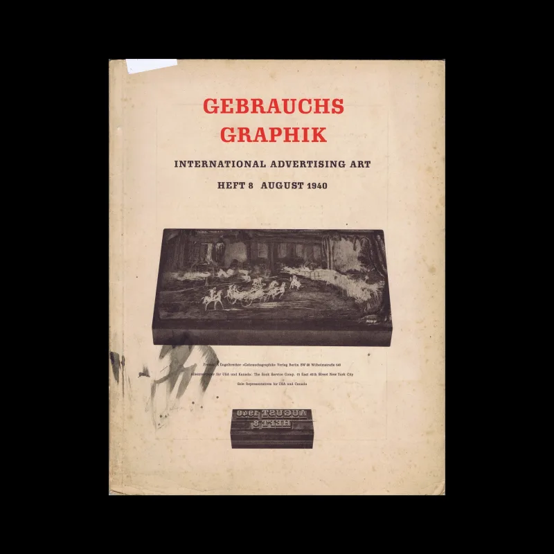 Gebrauchsgraphik, 08, 1940. Cover design by Walter Brudi
