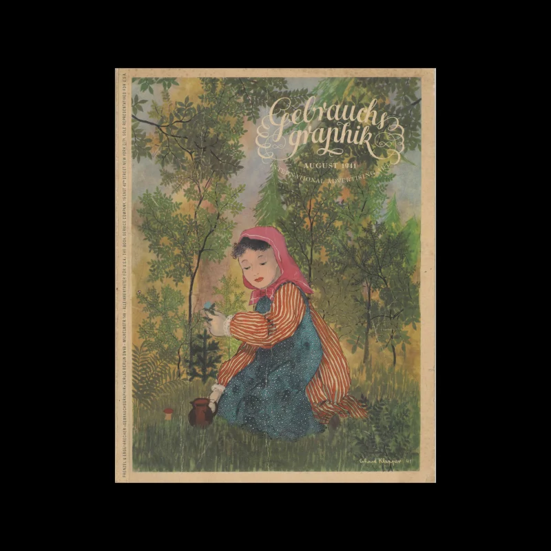 Gebrauchsgraphik, 08, 1941. Cover design by Ernhard Klepper