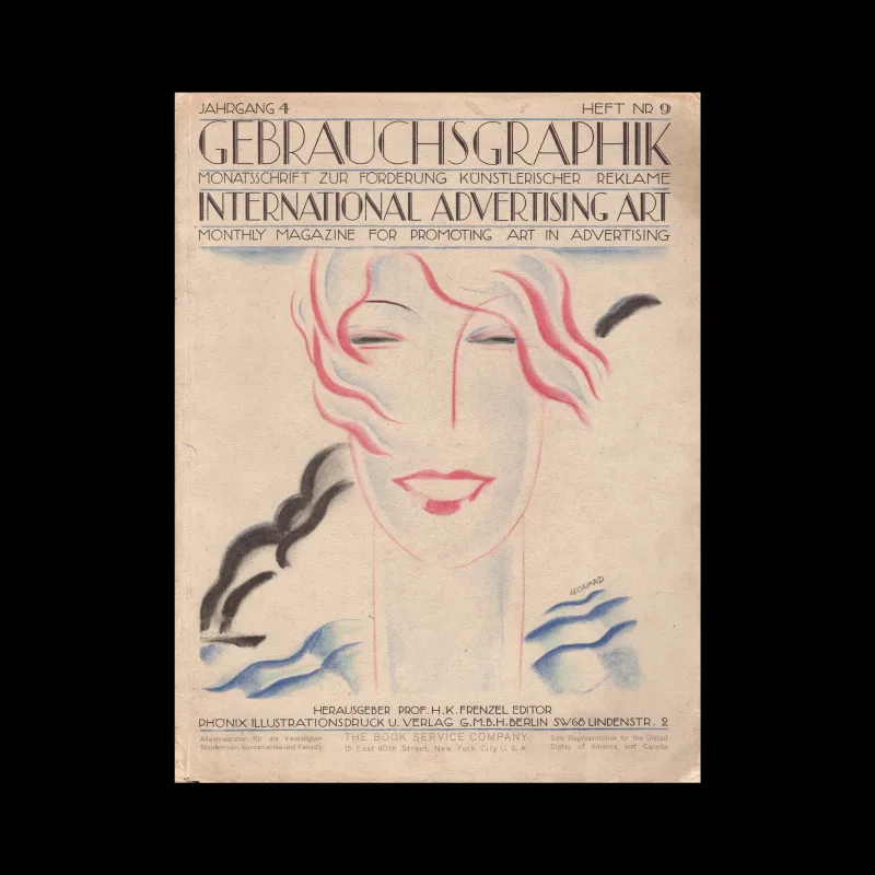 Gebrauchsgraphik, 09, 1927. Cover design by Robert Leonard