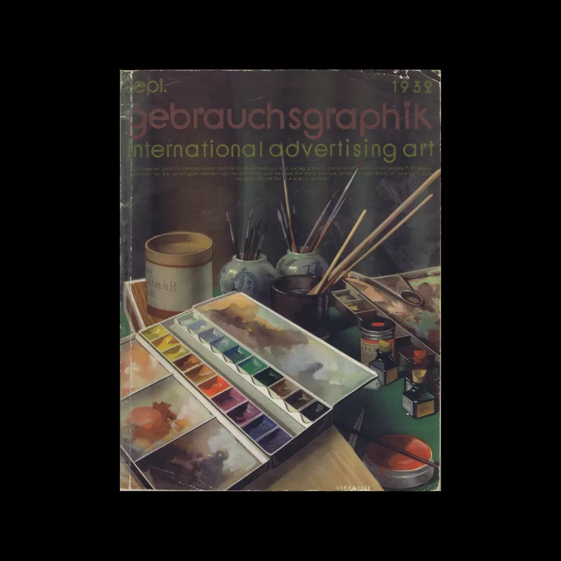 Gebrauchsgraphik, 09, 1932. Cover design by Ferdy Horrmeyer