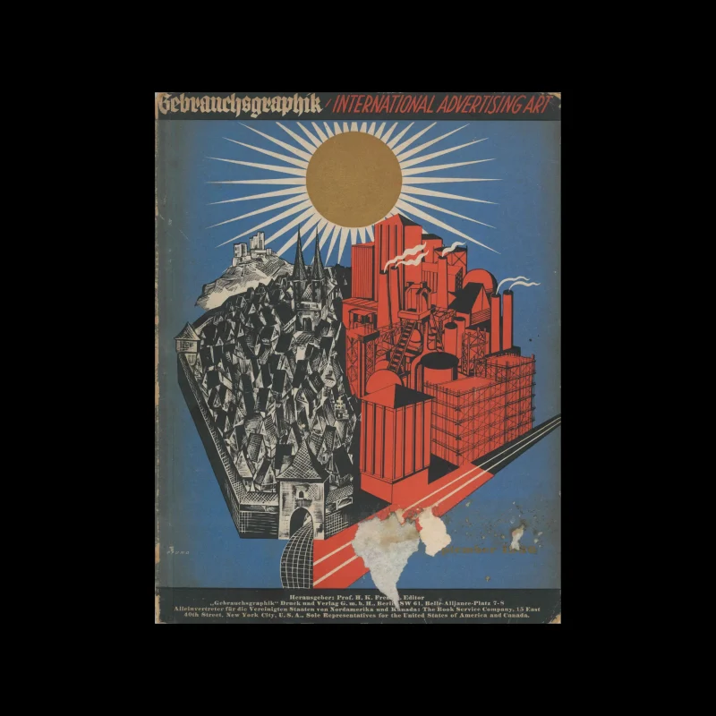 Gebrauchsgraphik, 09, 1936. Cover design by Paul Pfund