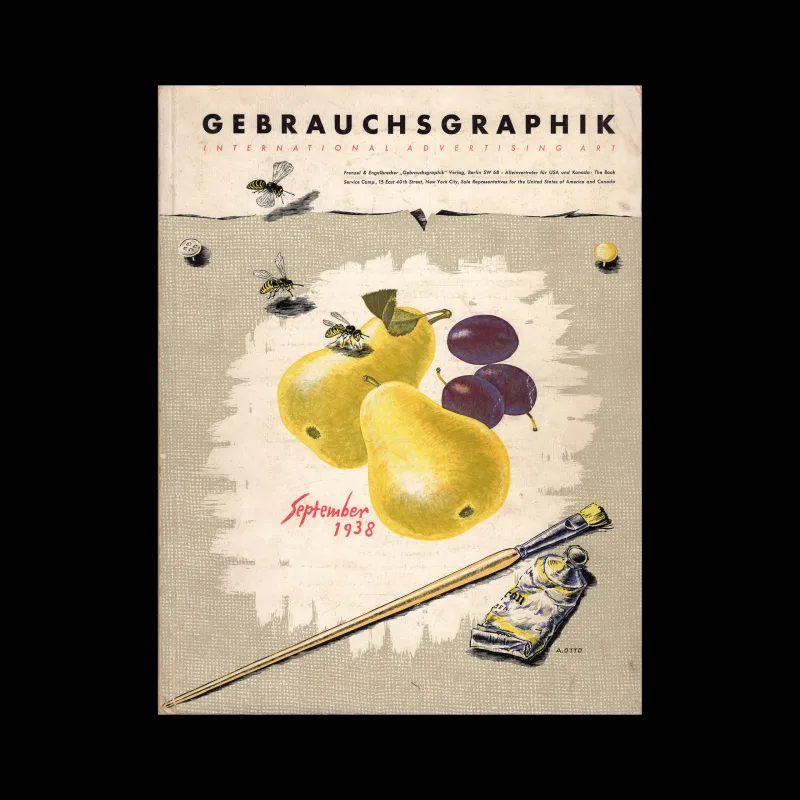 Gebrauchsgraphik, 09, 1938. Cover design by Alexander Otto
