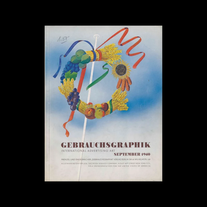 Gebrauchsgraphik, 09, 1940. Cover design by August Trueb