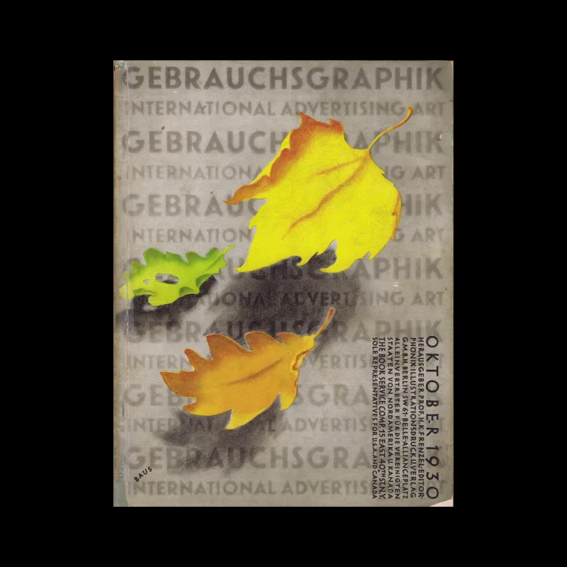 Gebrauchsgraphik, 10, 1930. Cover design by Georg Baus