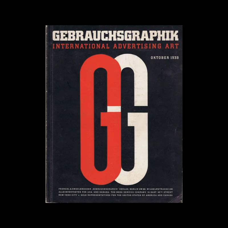 Gebrauchsgraphik, 10, 1939. Cover design by Albert Heim