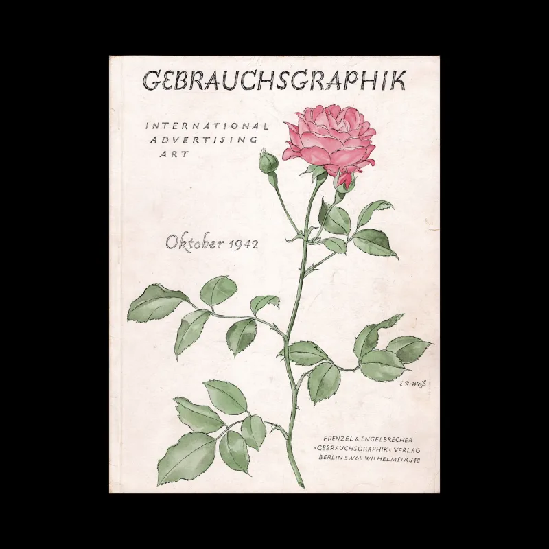 Gebrauchsgraphik, 10, 1942. Cover Design by Emil Rudolf Weiß