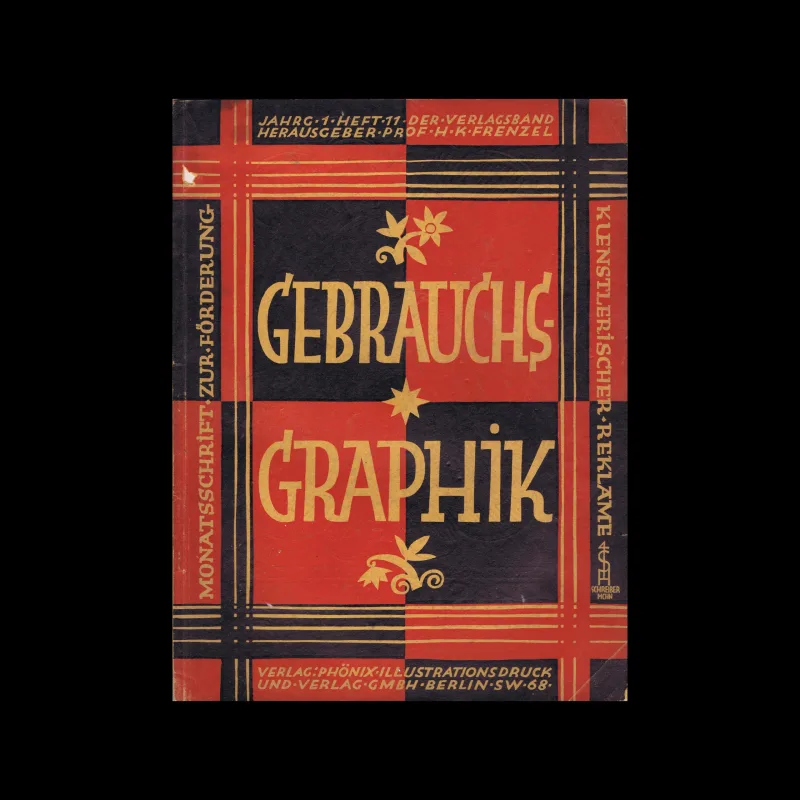 Gebrauchsgraphik, 11, 1925. Cover design by Hans Schreiber