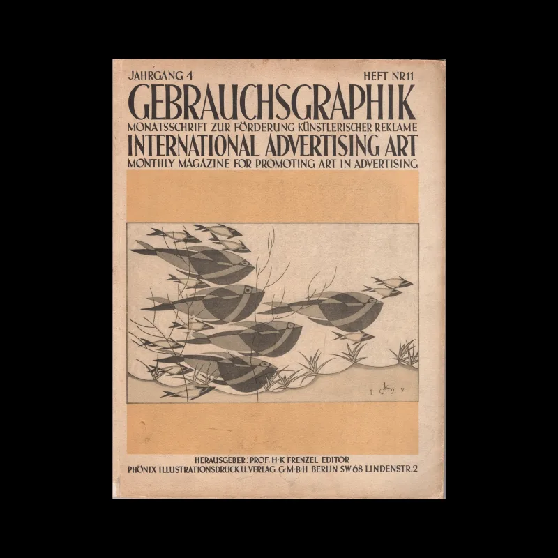 Gebrauchsgraphik, 11, 1927. Cover design by Julius Klinger