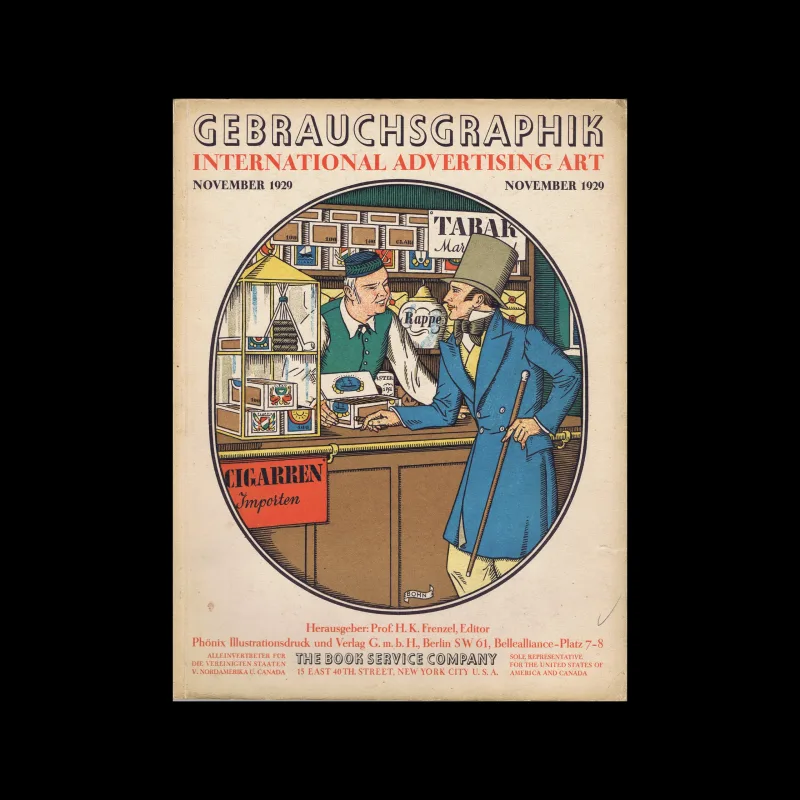 Gebrauchsgraphik, 11, 1929. Cover design by Hans Bohn
